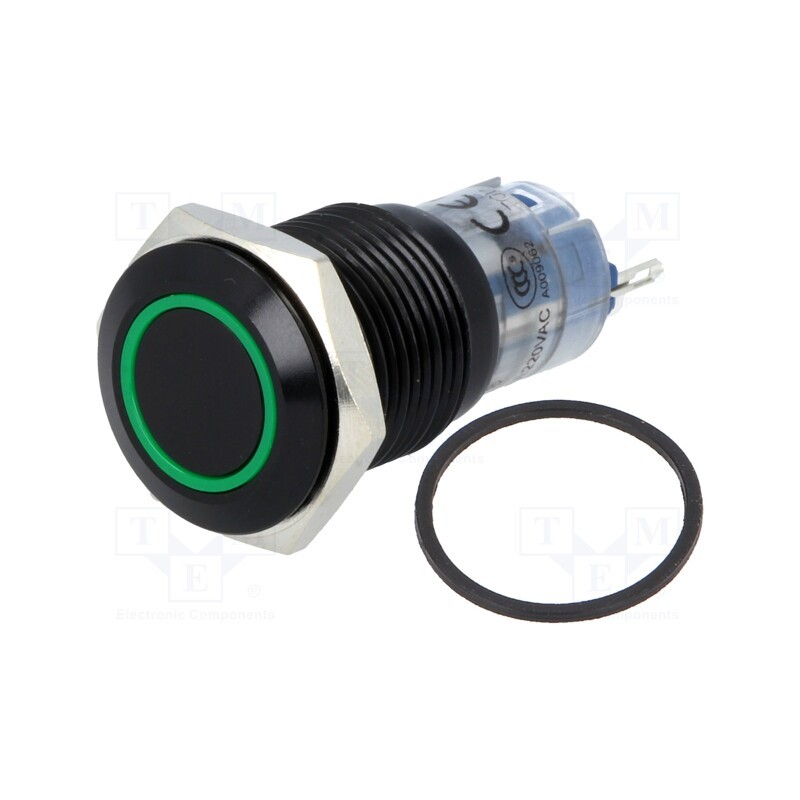 1 pcs x ONPOW - LAS2-GQF-11E/G/24V/A/FP - Switch: vandal resistant, Pos: 2, SPDT, 0.5A/220VAC, 1A/24VDC, IP67