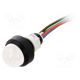 1 pcs x POLAM-ELTA - LRGB-D20-24AC/DCWK - Indicator: LED, prominent, red/green/blue, 24VDC, 24VAC, Ø13mm