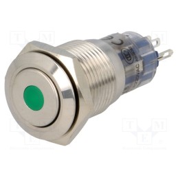 1 pcs x ONPOW - LAS2-GQF-11D/G12V/S-P - Switch: vandal resistant, Pos: 2, SPDT, 0.5A/220VAC, 1A/24VDC, IP65