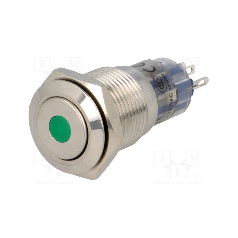 1 pcs x ONPOW - LAS2-GQF-11D/G12V/S-P - Switch: vandal resistant, Pos: 2, SPDT, 0.5A/220VAC, 1A/24VDC, IP65