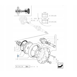 Hub reduction yoke new holland case 5142047 cnh