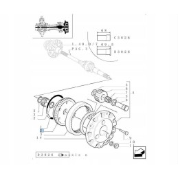 Hub reduction yoke new holland case 5142047 cnh
