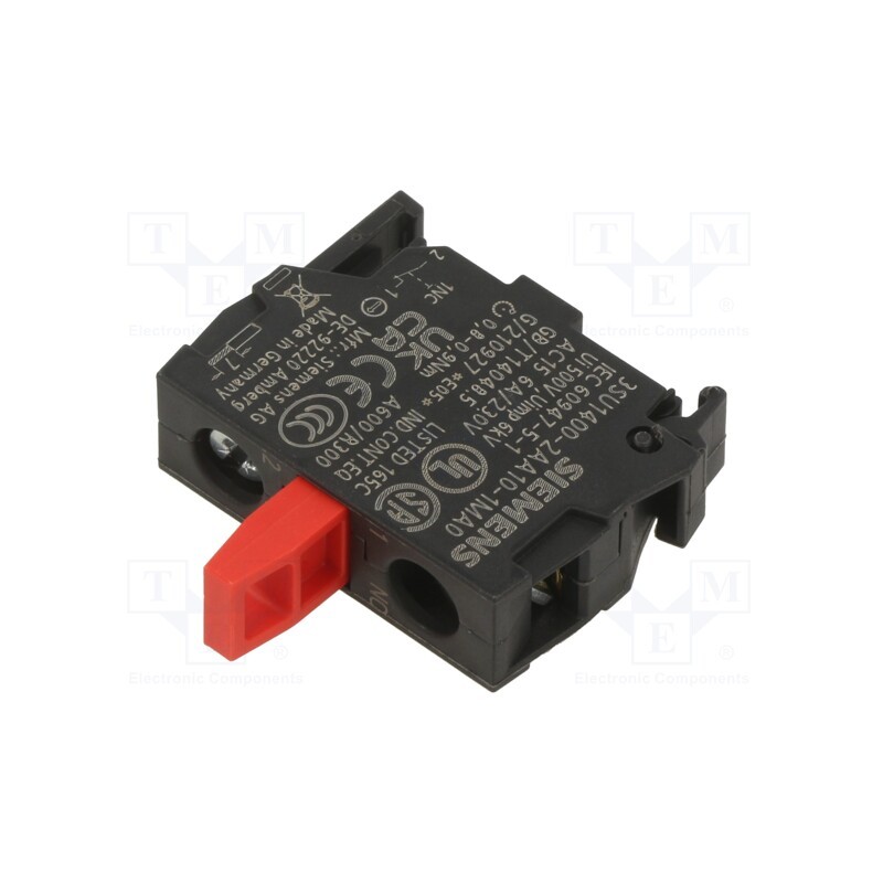 1 pcs x SIEMENS - 3SU1400-2AA10-1MA0 - Contact block, Contacts: NC