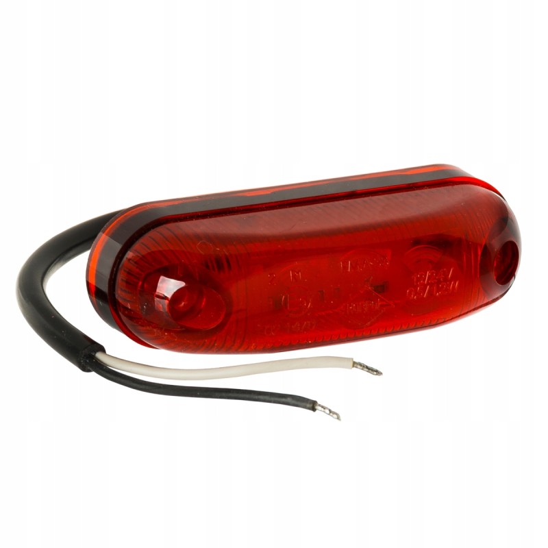 LED marker lamp oval 12v 24v red