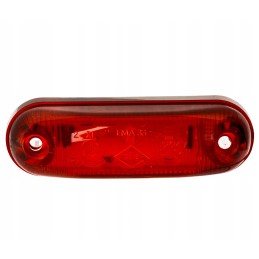 LED marker lamp oval 12v 24v red