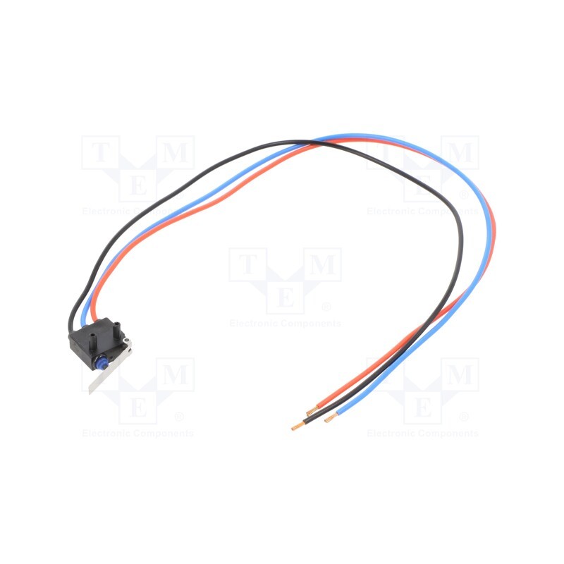 1 pcs x OMRON OCB - D2HWBR221M - Microswitch SNAP ACTION, 0.1A/100VAC, with lever, SPDT, ON-(ON)