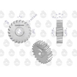 Oil pump drive wheel 950702 c 360 zetor