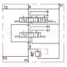 2-section hydraulic distributor, 80l, floating