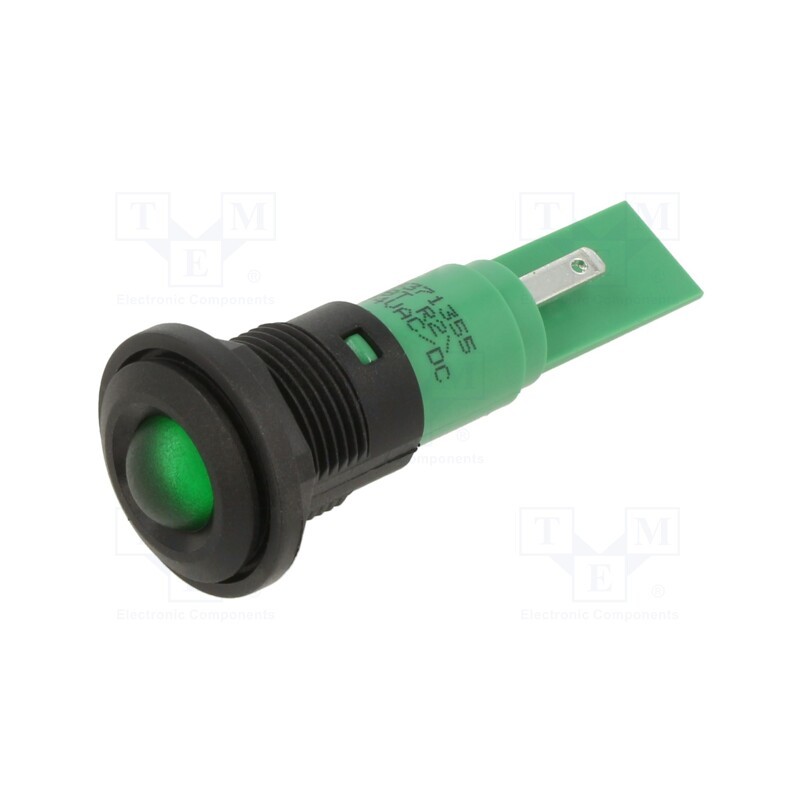 1 pcs x CML INNOVATIVE TECHNOLOGIES - 19371355 - Indicator: LED, green, 24VDC, 24VAC, Ø16mm