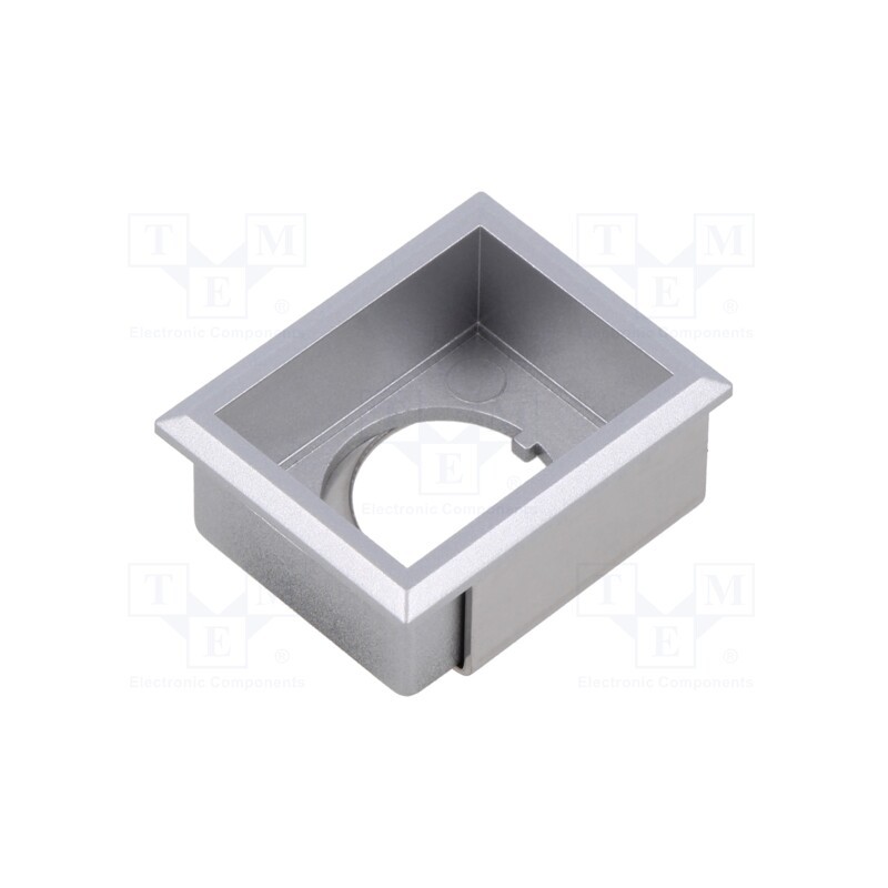 1 pcs x EAO - 61-9931.4 - Button holder, 22mm, 61, 21x27mm, Face dim: 24x30mm, Body: silver