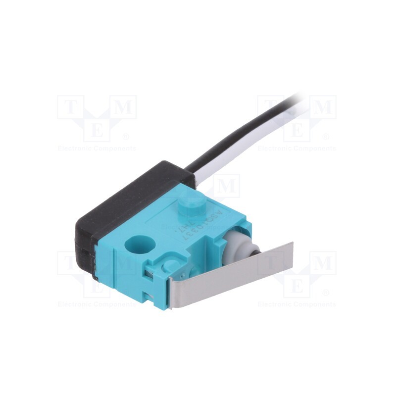 1 pcs x PANASONIC - ASQ10337 - Microswitch SNAP ACTION, 0.1A/30VDC, with lever, SPST-NO, Pos: 2