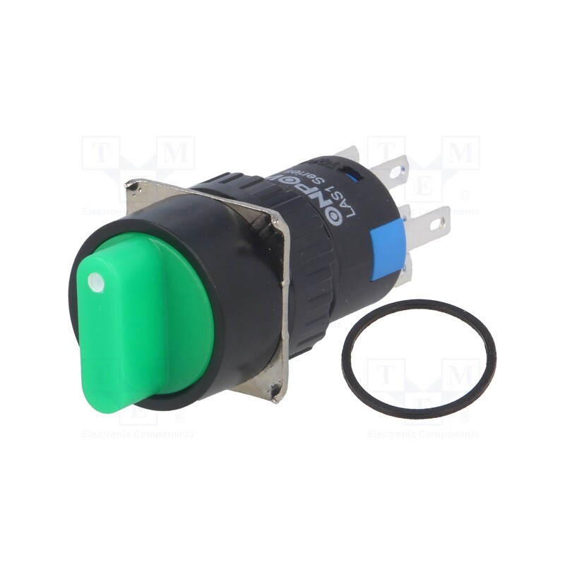 1 pcs x ONPOW - LAS1-AY-22X/31/G/12V - Switch: rotary, Pos: 3, 3A/220VAC, 2A/24VDC, -20÷55°C, 50mΩ, Ø16mm