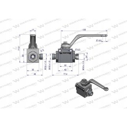 3-way hydraulic valve 3 2 m16x1 5 Warynski