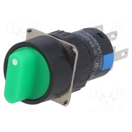 1 pcs x ONPOW - LAS1-AY-22X/31/G/24V - Switch: rotary, Pos: 3, 3A/220VAC, 2A/24VDC, -20÷55°C, 50mΩ, Ø16mm