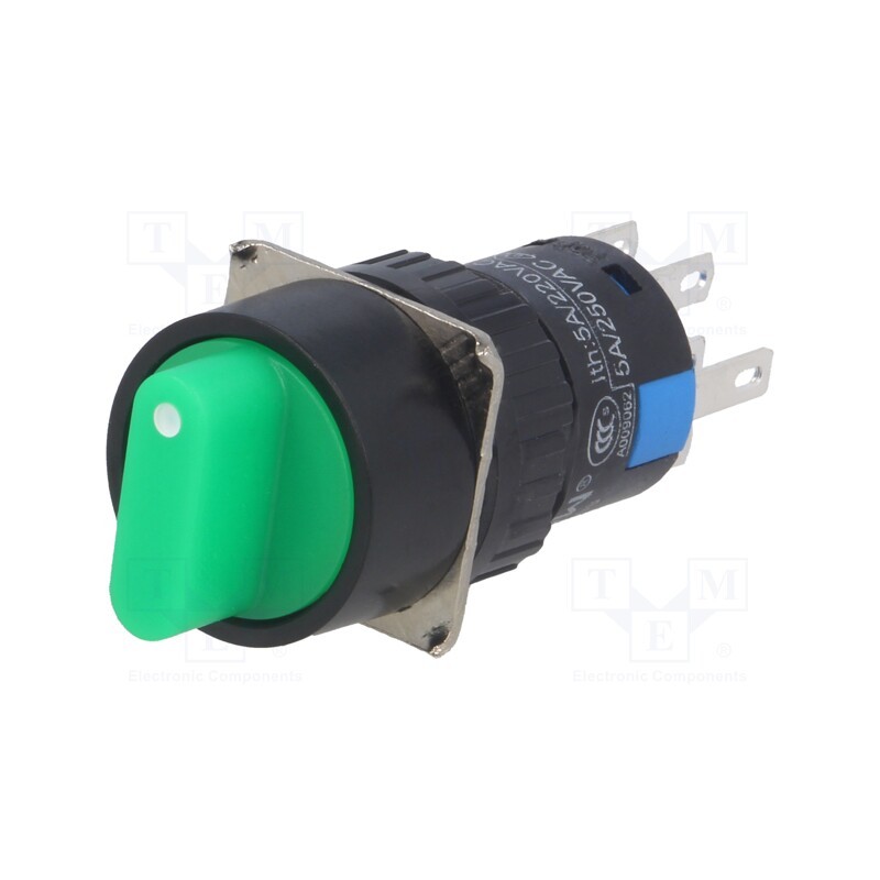 1 pcs x ONPOW - LAS1-AY-22X/31/G/24V - Switch: rotary, Pos: 3, 3A/220VAC, 2A/24VDC, -20÷55°C, 50mΩ, Ø16mm