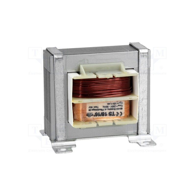 1 pcs x INDEL - TS 18/16 - Transformer: mains, 18VA, 230VAC, 12V, 1.4A, Leads: solder lugs