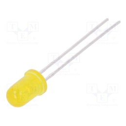 5 pcs x KINGBRIGHT ELECTRONIC - L-7113LYD - LED, 5mm, yellow, 1÷3mcd, 30°, Front: convex, 1.85÷2.5V