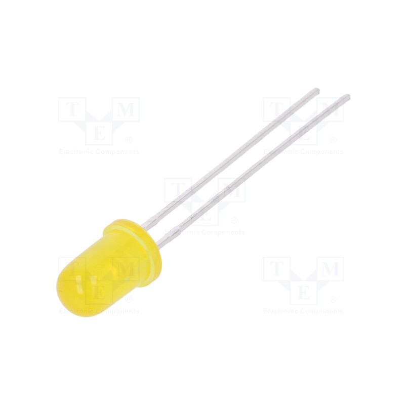 5 pcs x KINGBRIGHT ELECTRONIC - L-7113LYD - LED, 5mm, yellow, 1÷3mcd, 30°, Front: convex, 1.85÷2.5V