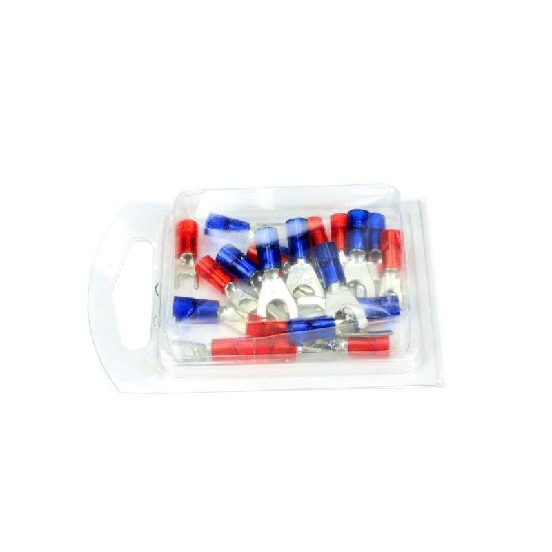 Insulated fork terminals 1 m3 5 and 2 5 m4 20 pcs