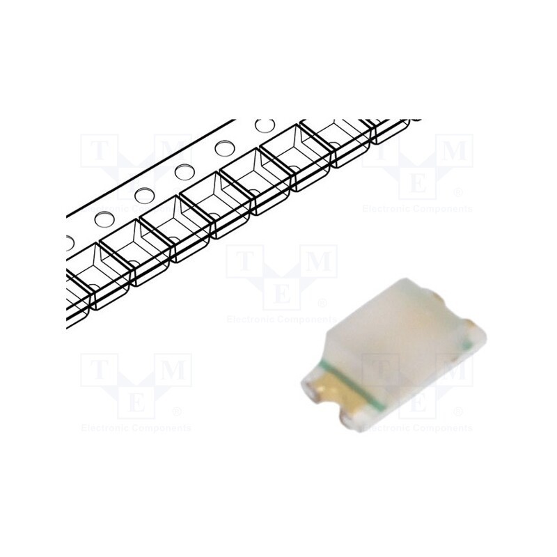 5 pcs x ROHM SEMICONDUCTOR - SML-D12M8WT86 - LED, SMD, 0603, yellow green, 10÷25mcd, 1.6x0.8x0.55mm, 2.2V, 20mA