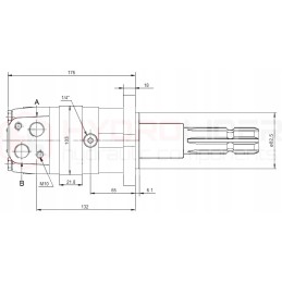 Hydraulic motor sms 125 o4w for hydrolider