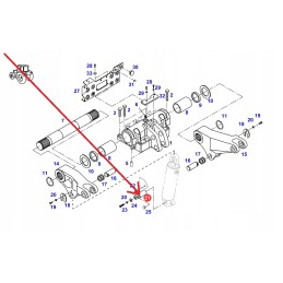 H816860030042 rear linkage cylinder pin