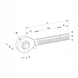 Eyelet end of upper connector m30x3 5 25 7x22