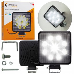 Work lamp 9 LED 12v square halogen