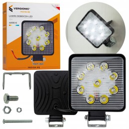 Work lamp 9 LED 12v square halogen