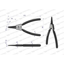 Circlip pliers 180 Zew Warynski