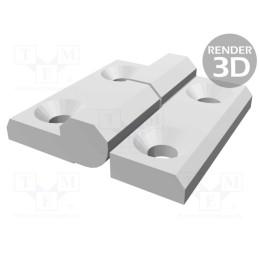 1 pcs x ELESA+GANTER - CFMY.60 SH-8-S - Hinge, Width: 60mm, technopolymer PA, H: 60mm, left, Ø: 8mm