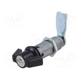 1 pcs x ROZTOCZE - 2.PM60.002-60 - Lock, zinc and aluminium alloy, 60mm, black finish, Kit: key x2