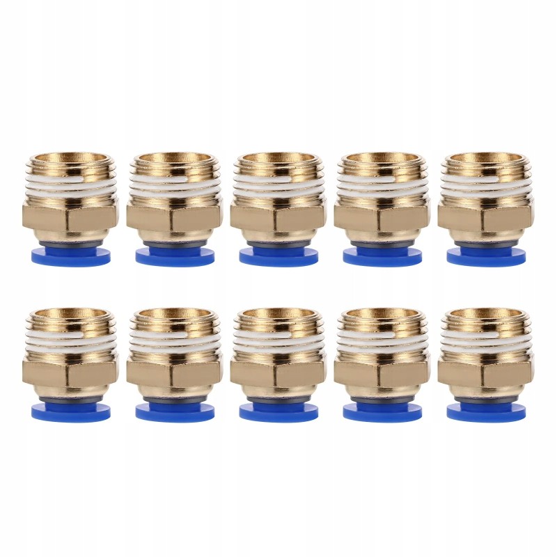 Brass pneumatic quick connector 10 pcs