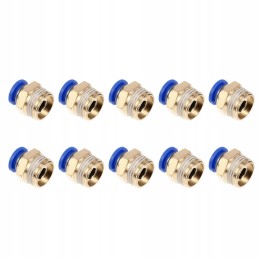 Brass pneumatic quick connector 10 pcs