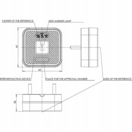Side position lamp square LED 12 24v