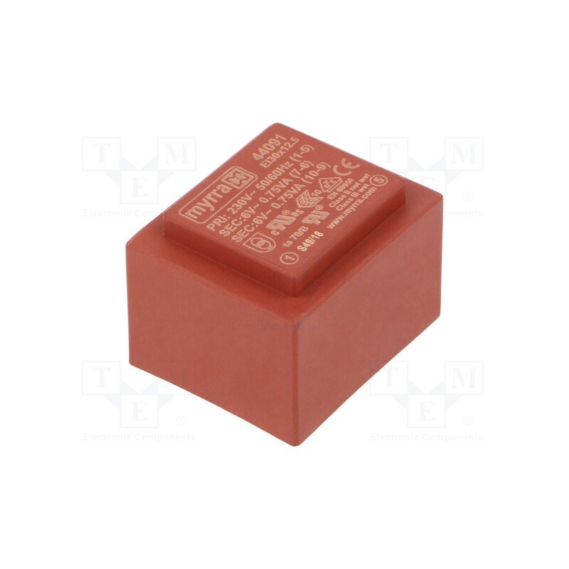 1 pcs x MYRRA - 44054 - Transformer: encapsulated, 1VA, 230VAC, 24V, 42mA, PCB