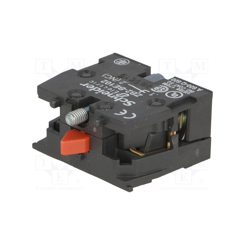 1 pcs x SCHNEIDER ELECTRIC - ZB2BE102 - Contact block, 22mm, Harmony XB4, -40÷70°C, front fixing