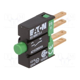 1 pcs x EATON ELECTRIC - E10 - Contact block, 16mm, RMQ-16, -25÷70°C, Contacts: NO, Q18,Q25