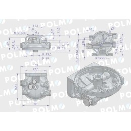 Fuel filter cover mf3 original ursus