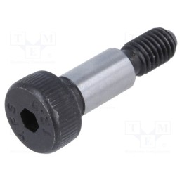 1 pcs x ELESA+GANTER - ISO 7379-6-M5-12 - Shoulder screw, steel, M5, 0.8, Thread len: 9.5mm, hex key, HEX 3mm