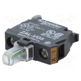 1 pcs x SCHNEIDER ELECTRIC - ZALVG5 - Illuminating unit, 22mm, Harmony XB4, -25÷70°C, Illumin: LED