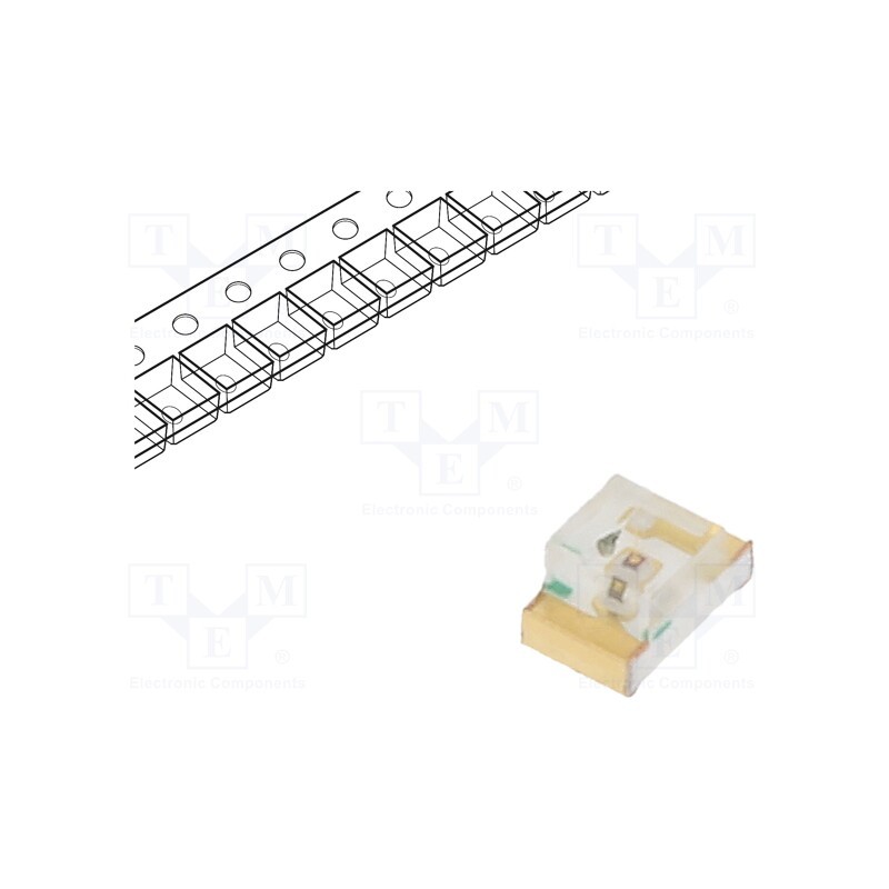 5 pcs x KINGBRIGHT ELECTRONIC - KP-2012SYCK - LED, SMD, 0805, yellow, 80÷150mcd, 2x1.25x1.1mm, 140°, 2÷2.5V, 20mA