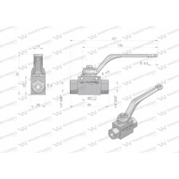 2-way hydraulic ball valve 2 2 1 4