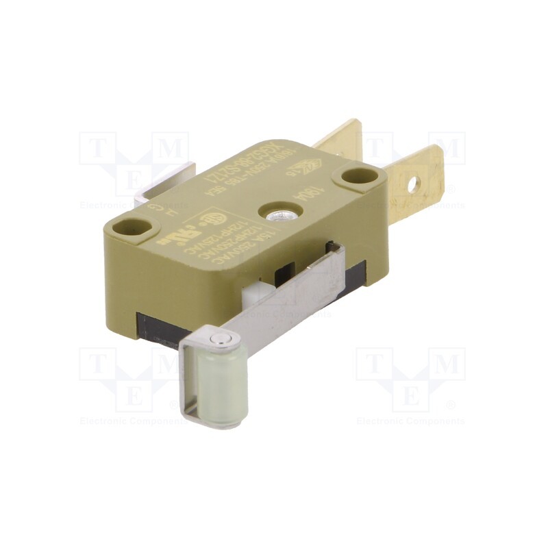 1 pcs x SAIA-BURGESS - XGG2-88-S21Z1 - Microswitch SNAP ACTION, 16A/250VAC, with lever (with roller)
