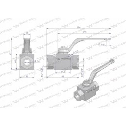 2-way hydraulic ball valve 2 2 1 2