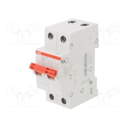 1 pcs x ABB - 2CDD272111R0063 - Switch-disconnector, Poles: 2, for DIN rail mounting, 63A, 415VAC