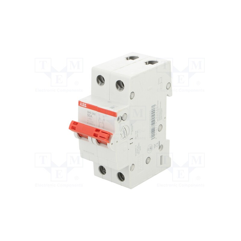 1 pcs x ABB - 2CDD272111R0050 - Switch-disconnector, Poles: 2, for DIN rail mounting, 50A, 415VAC