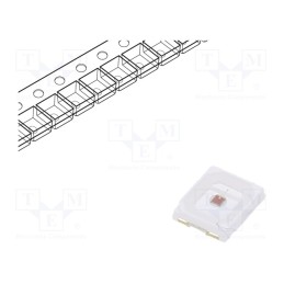 5 pcs x OPTOSUPPLY - OSR72835C1H-150MA - LED, SMD, 2835, red, 8lm, 2.8x3.5x0.7mm, 120°, 2.3÷3V, 150mA, 150mW