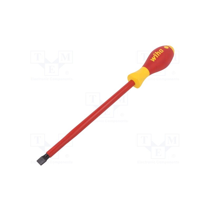 1 pcs x WIHA - 43389 - Screwdriver, insulated, slot, SL 10, 200mm, SoftFinish® electric