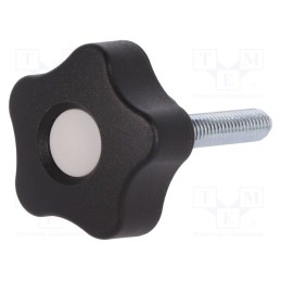 1 pcs x ELESA+GANTER - VCT.32 P-M8X20-C3 - Knob, Ø: 32mm, Ext.thread: M8, 20mm, H: 23mm, technopolymer PP